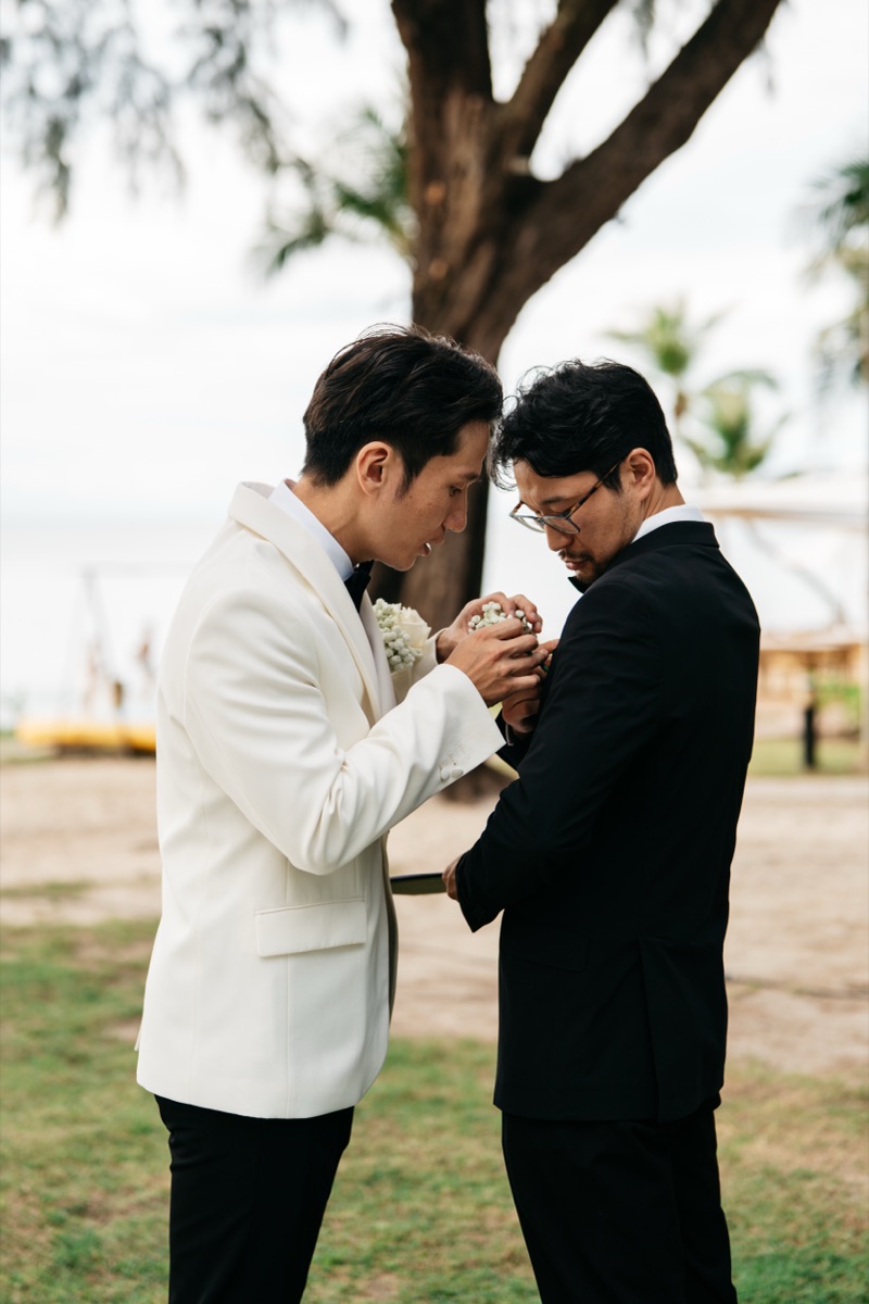 Batjaa and Amarbayar at a wedding